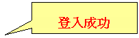矩形圖說文字: 登入成功